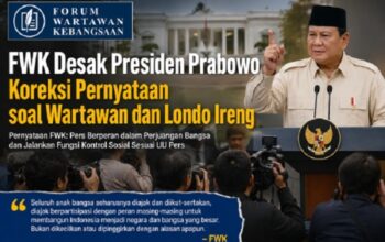 FWK Desak Presiden Prabowo Klarifikasi Pernyataan "Londo Ireng" terhadap Wartawan