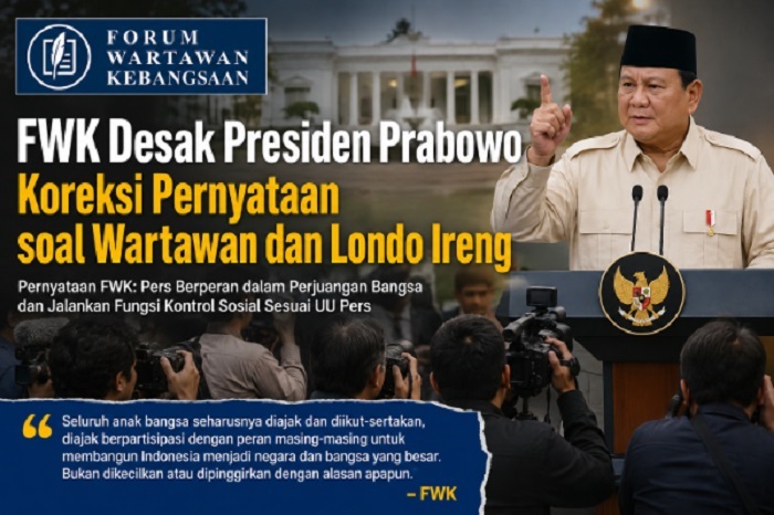 FWK Desak Presiden Prabowo Klarifikasi Pernyataan "Londo Ireng" terhadap Wartawan
