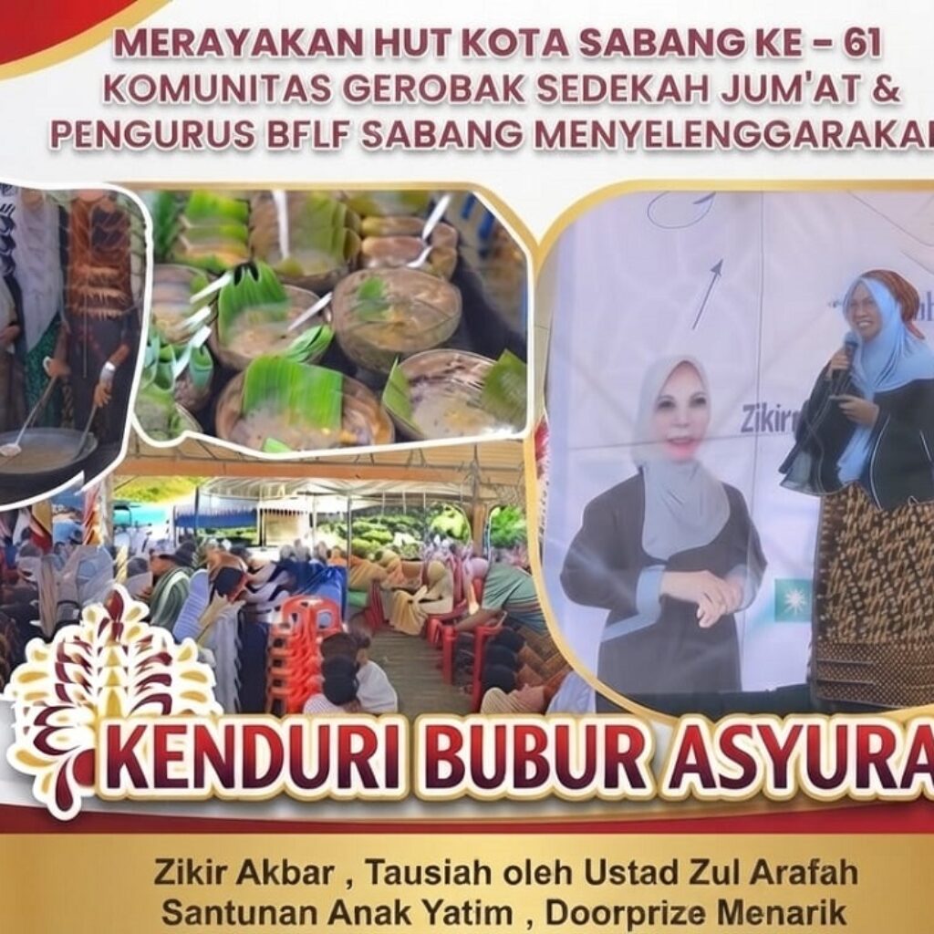 Memeriahkan HUT ke-61 Kota Sabang, Komunitas Gerobak Sedekah Jumat Gelar Kenduri Bubur Asyura