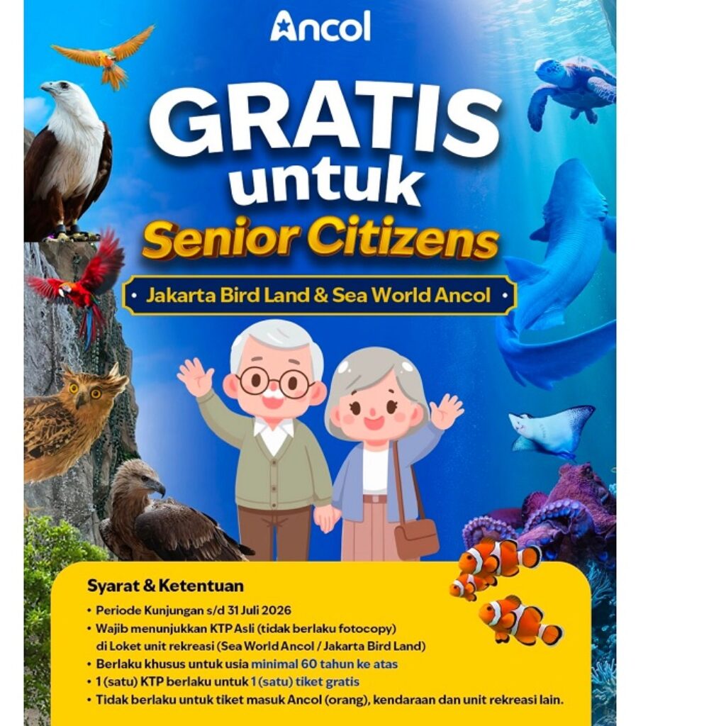 Kabar Gembira! Lansia Bisa Masuk Gratis Sea World Ancol dan Jakarta Bird Land hingga Akhir Juli