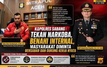 Kapolres Sabang Fokus Berantas Narkoba dan Benahi Internal, Masyarakat Diajak Dukung Proses Penegakan Hukum