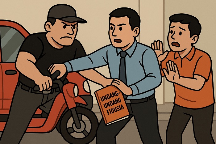 Kehadiran Oknum Aparat saat Penarikan Kendaraan