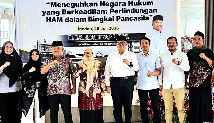 Komisi XIII DPR RI dan Kementerian Hukum Sosialisasikan Perlindungan HAM di UIN Sumut, Sugiat Santoso Soroti Bahaya Main Hakim Sendiri