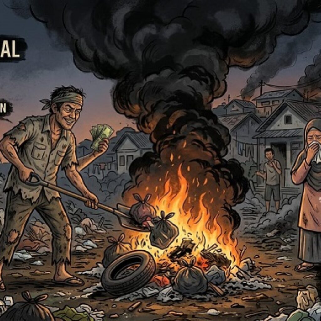Pembuangan dan Pembakaran Sampah Liar di Dadap Resahkan Warga, DLH Diminta Bertindak