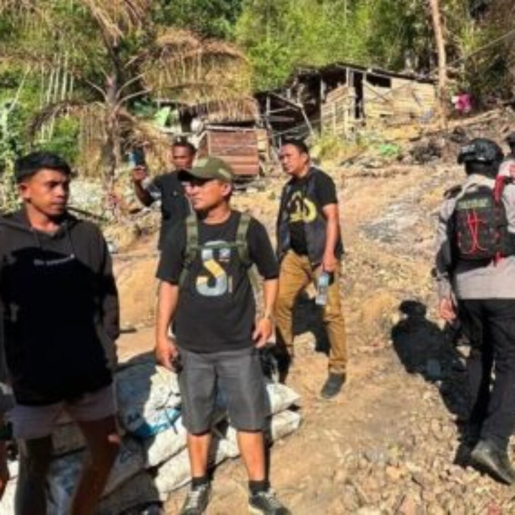 Polda Gorontalo Pasang Police Line di Lokasi Tambang Emas Ilegal Bone Bolango, Sejumlah Barang Bukti Diamankan