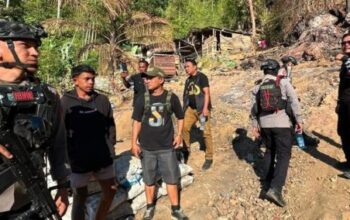 Polda Gorontalo Pasang Police Line di Lokasi Tambang Emas Ilegal Bone Bolango, Sejumlah Barang Bukti Diamankan