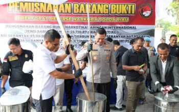 Polda Riau Musnahkan Narkoba Senilai Rp69,7 Miliar, 24 Tersangka Jaringan Internasional Ditangkap