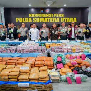 Polda Sumut Ungkap 3.865 Kasus Narkoba Semester I 2026, 4.628 Tersangka Ditangkap dan 5,3 Ton Barang Bukti Disita