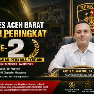 Polres Aceh Barat Raih Peringkat II Penyelesaian Perkara Terbaik di Polda Aceh Semester I 2026