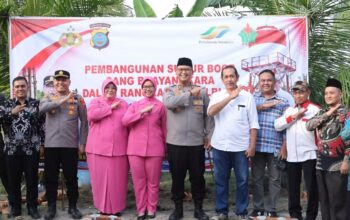 Polres Langkat dan PTPN IV PalmCo Bangun Sumur Bor