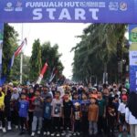 Polresta Deli Serdang Meriahkan Fun Walk HUT ke-80 Deli Serdang