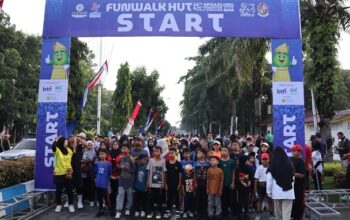Polresta Deli Serdang Meriahkan Fun Walk HUT ke-80 Deli Serdang