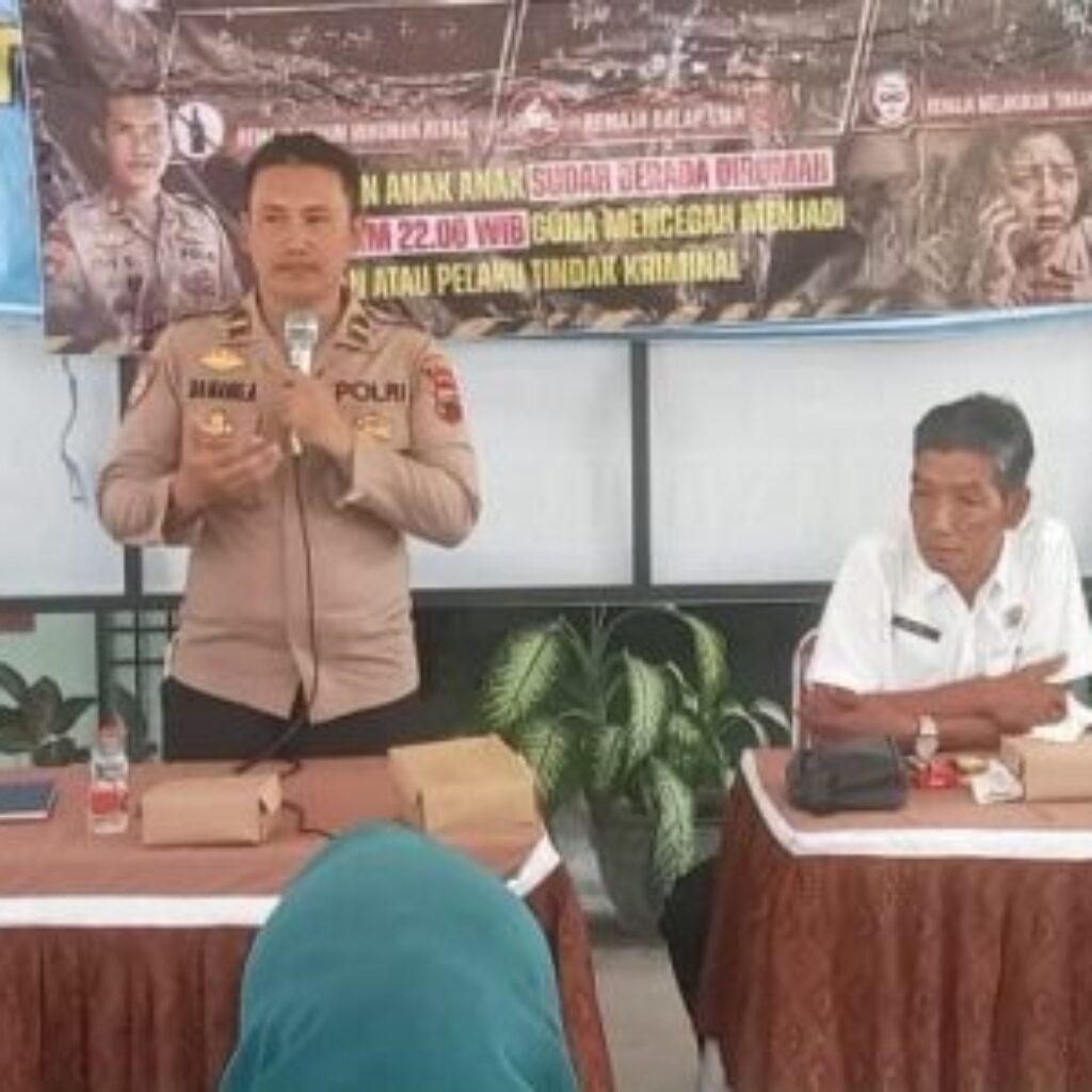 Polsek Cepu Gencarkan Gerakan Orang Tua Peduli Anak, Warga Diimbau Pastikan Anak Sudah di Rumah Pukul 22.00 WIB