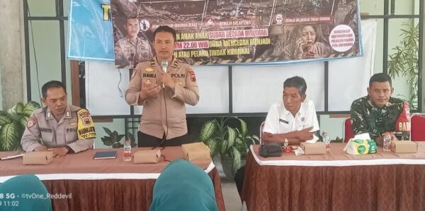 Polsek Cepu Gencarkan Gerakan Orang Tua Peduli Anak, Warga Diimbau Pastikan Anak Sudah di Rumah Pukul 22.00 WIB