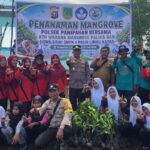 Polsek Panipahan Bersama Pelajar dan KTH Tanam 150 Bibit Mangrove, Perkuat Perlindungan Pesisir dari Abrasi