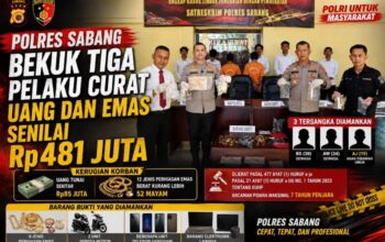 Satreskrim Polres Sabang Ungkap Pencurian Rp481 Juta, Dua Pelaku Ditahan