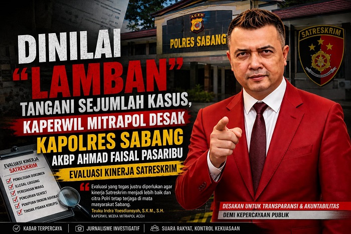 Soroti Penanganan Sejumlah Perkara, Kaperwil MITRAPOL Aceh Minta Kapolres Sabang Evaluasi Kinerja Satreskrim