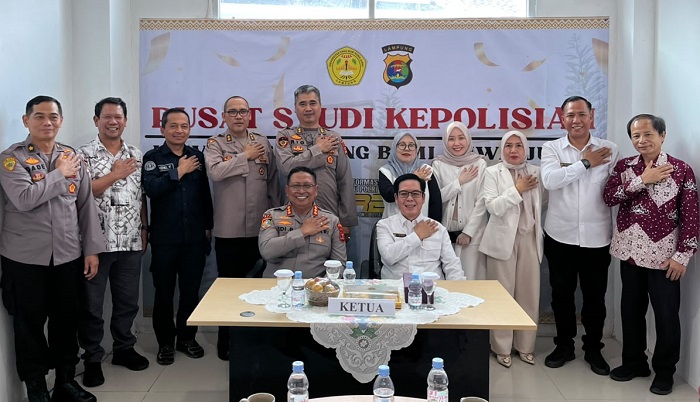 Universitas Saburai Resmikan Pusat Studi Kepolisian, Gandeng Polda Lampung Perkuat Riset dan Pelayanan Publik
