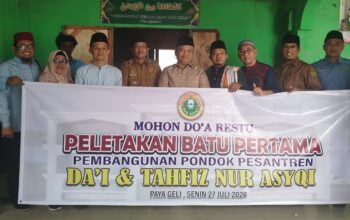 Wakil Ketua Komisi XIII DPR RI H. Sugiat Santoso Hadiri Peletakan Batu Pertama Ponpes Dai & Tahfiz Nur Asyqi di Deli Serdang