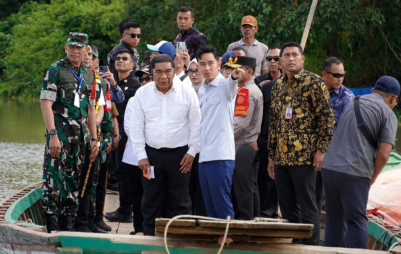 Wapres Gibran Tinjau Pembangunan Jembatan Way Bungur di Lampung Timur