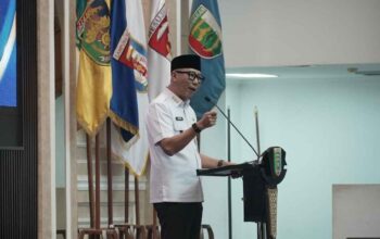 Gubernur Lampung Rahmat Mirzani Djausal membuka Entry Meeting Penilaian Pelayanan Publik Ombudsman RI Tahun 2026 di Bandar Lampung.