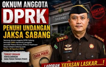Anggota DPRK Sabang Penuhi Panggilan Kejari Terkait Dugaan Dana Pokir