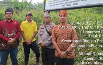 Cegah Karhutla, Polsek Bangko Pusako Patroli dan Cek Plang Larangan Membakar Lahan