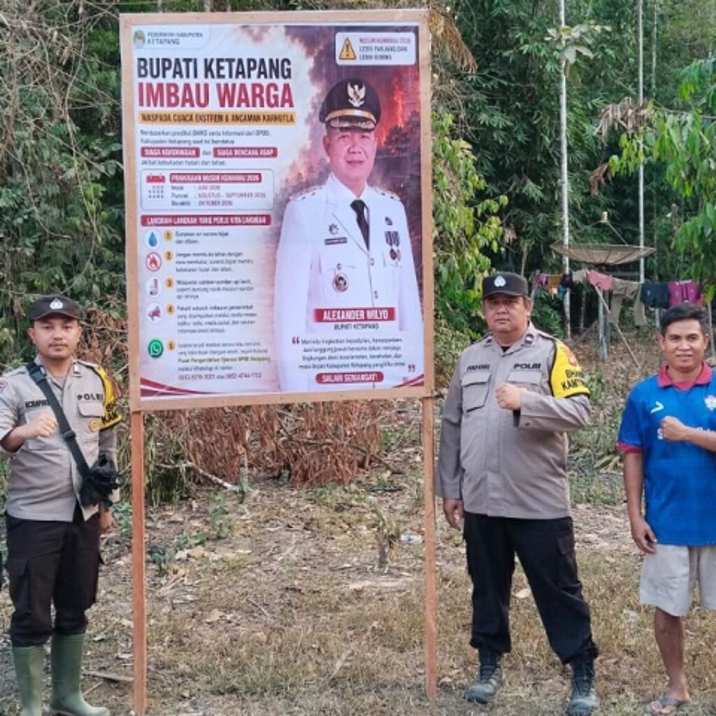 Cegah Karhutla, Polsek Manis Mata dan PT Bangun Nusa Mandiri Gelar Patroli Gabungan