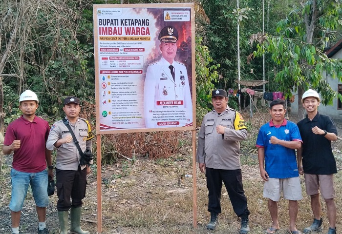 Cegah Karhutla, Polsek Manis Mata dan PT Bangun Nusa Mandiri Gelar Patroli Gabungan