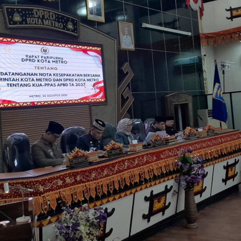 DPRD Kota Metro Sepakati KUA-PPAS 2027, Defisit Rp3 Miliar Ditutup dari SiLPA