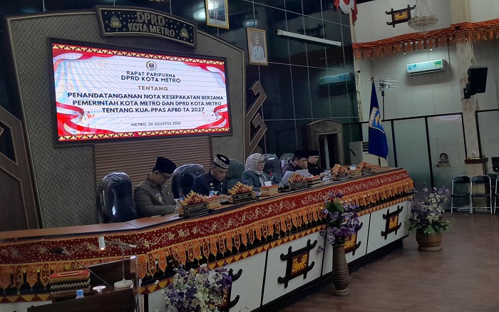 DPRD Kota Metro Sepakati KUA-PPAS 2027, Defisit Rp3 Miliar Ditutup dari SiLPA