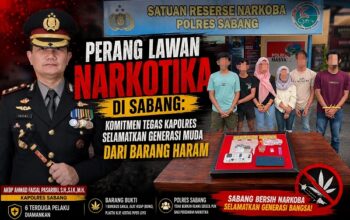 Gerebek Hotel di Sukakarya Sabang, Polisi Amankan Enam Terduga Penyalahgunaan Narkotika
