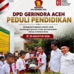 Gerindra Aceh Bagikan Paket Pendidikan kepada 95 Siswa SDN 72 Alue Naga
