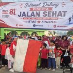 HUT ke-81 RI, 1.000 Warga RW 004 Tejoagung Metro Ikuti Jalan Sehat