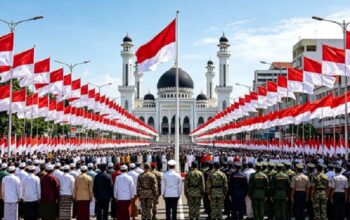 Jutaan Bendera Merah Putih Berkibar di Aceh