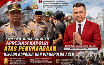 Kaperwil MITRAPOL Aceh Apresiasi Penghargaan Kapolri kepada 6 Personel Polda Aceh