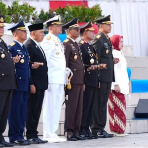 Kapolda Sumut Hadiri Upacara HUT ke-81 RI di Lapangan Astaka, Perkuat Sinergi Forkopimda