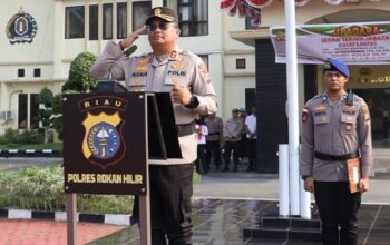 Kapolres Rohil Pimpin Sertijab Kasat Lantas