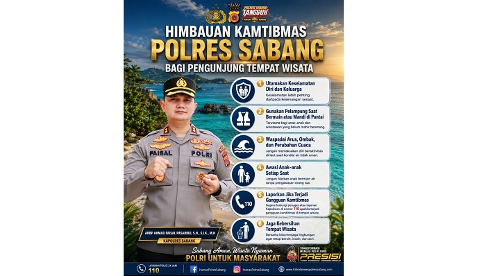 Kapolres Sabang Imbau Wisatawan Jaga Keselamatan dan Kebersihan
