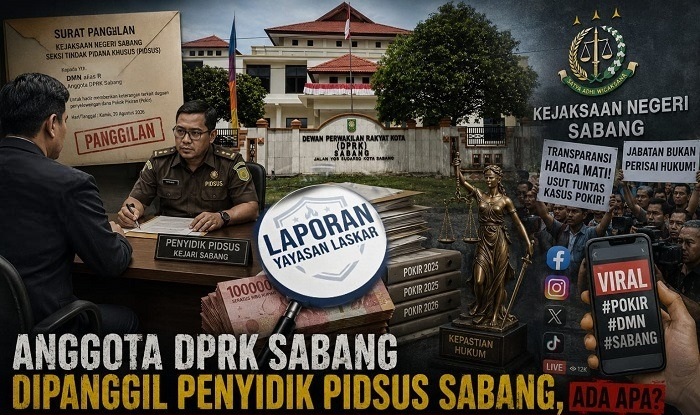 Legislator DPRK Sabang Dipanggil Kejari Terkait Dugaan Kasus Pokir