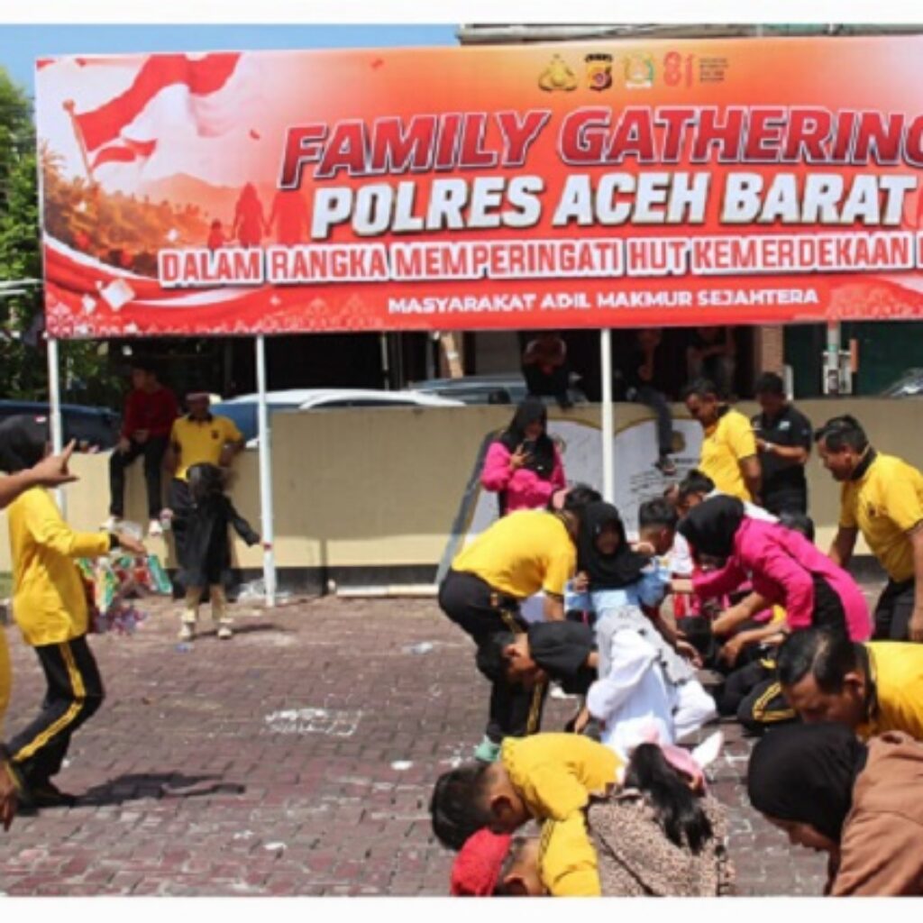 Lewat Family Gathering, Polres Aceh Barat Meriahkan HUT Ke-81 RI
