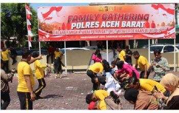 Lewat Family Gathering, Polres Aceh Barat Meriahkan HUT Ke-81 RI