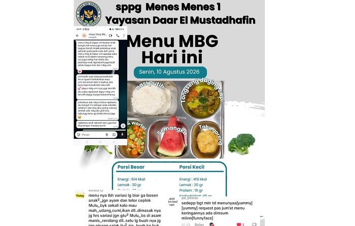 MBG SPPG Umi Kaisar Menes Disambut Antusias