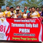 Peringati HUT RI ke-81, Camat Cirinten Buka Turnamen Voli dan Dorong Pencarian Bibit Atlet