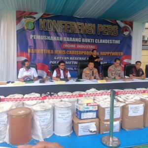 Polisi Musnahkan Barang Bukti Home Industri Narkoba di Jakarta Barat, 308 Ribu Pil Zenith Gagal Beredar