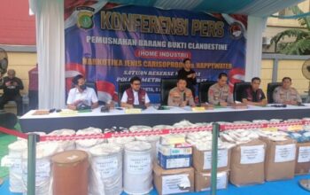 Polisi Musnahkan Barang Bukti Home Industri Narkoba di Jakarta Barat, 308 Ribu Pil Zenith Gagal Beredar