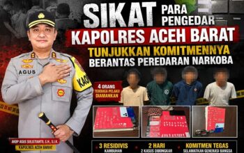 Polres Aceh Barat Ungkap 2 Kasus Sabu dalam 2 Hari, Empat Terduga Pelaku Diamankan