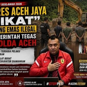 Polres Aceh Jaya Tindak Tambang Emas Ilegal di Panga, Tiga Orang dan Ekskavator Diamankan