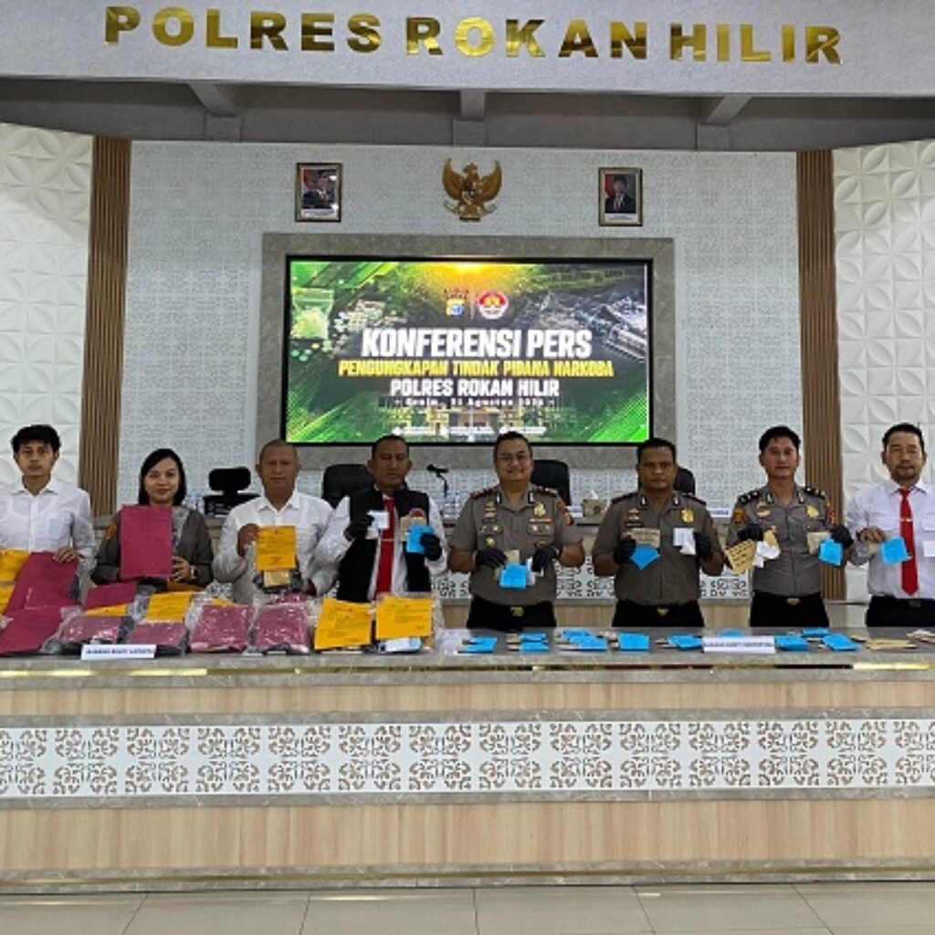Polres Rohil Ungkap 48 Kasus Narkoba, 66 Tersangka Diamankan