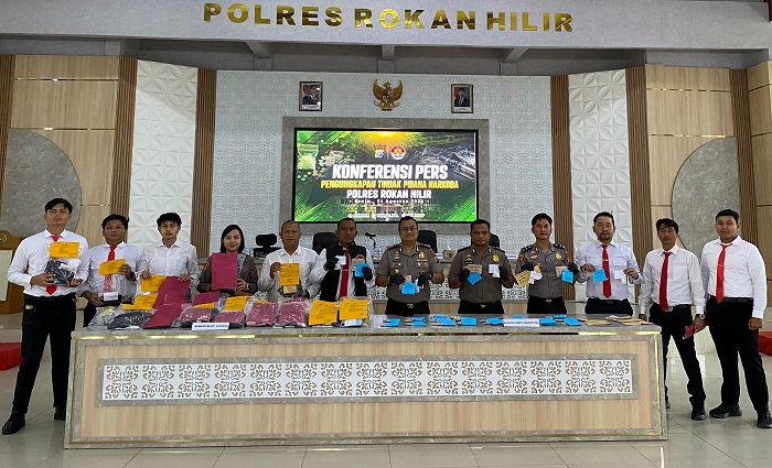 Polres Rohil Ungkap 48 Kasus Narkoba, 66 Tersangka Diamankan